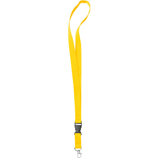 25 Mm Lanyard , gelb, Polyester, 92,00cm x 2,50cm (Länge x Breite), Bild 1
