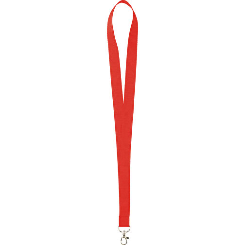 25 Mm Sicherheits Lanyard , rot, Polyester, 90,00cm x 2,50cm (Länge x Breite), Bild 1