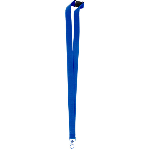 25 Mm Sicherheits Lanyard , blau, Polyester, 90,00cm x 2,50cm (Länge x Breite), Bild 2