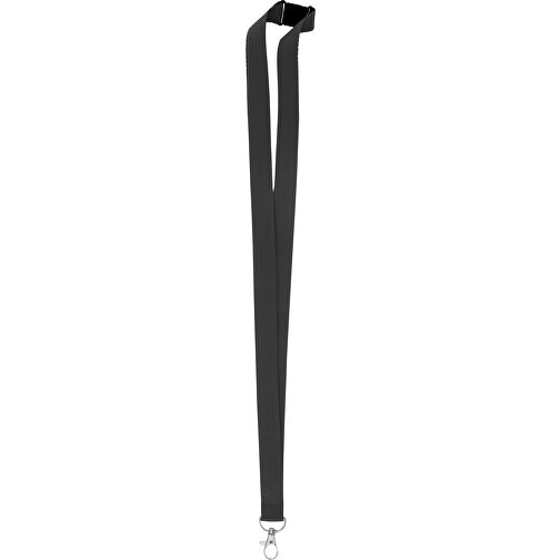 20 Mm Sicherheits Lanyard , schwarz, Polyester, 90,00cm x 2,00cm (Länge x Breite), Bild 2
