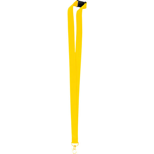 15 Mm Sicherheits Lanyard , gelb, Polyester, 90,00cm x 1,50cm (Länge x Breite), Bild 2