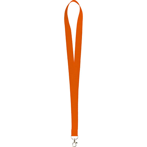 10 Mm Sicherheits Lanyard , orange, Polyester, 90,00cm x 1,00cm (Länge x Breite), Bild 1