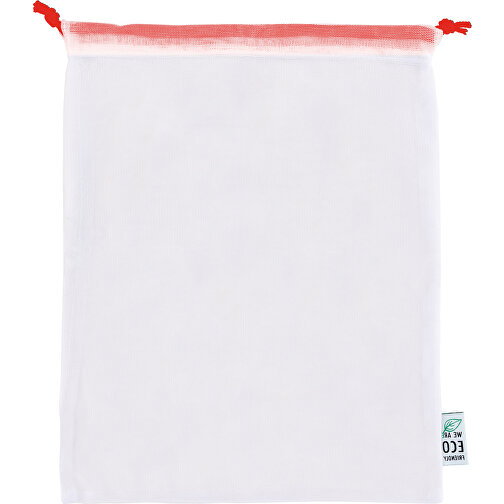 Full Color RPET Einkaufsnetz (medium) , rot, RPET, 35,00cm x 30,00cm (Höhe x Breite), Bild 1