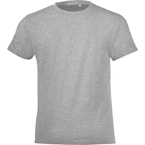 T-Shirt - Regent Fit Kids , Sol´s, graue melange, Baumwolle, M, 86,00cm x 94,00cm (Länge x Breite), Bild 1