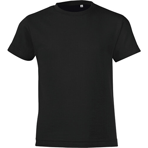 T-Shirt - Regent Fit Kids , Sol´s, tiefschwarz, Baumwolle, M, 86,00cm x 94,00cm (Länge x Breite), Bild 1