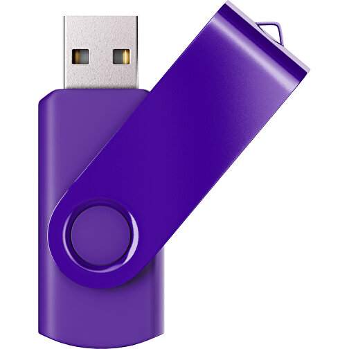 USB Stick Swing Color 2GB , Promo Effects MB , violet MB , 2 GB , Kunststoff/ Aluminium MB , 3 - 10 MB/s MB , 5,70cm x 1,00cm x 1,90cm (Länge x Höhe x Breite), Bild 1