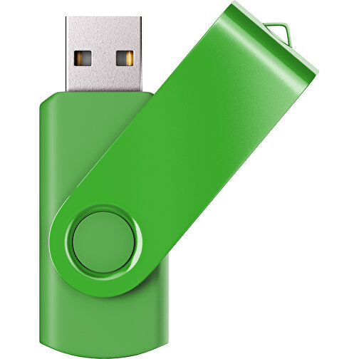 USB-Stick SWING Color 2.0 2 GB , Promo Effects MB , grasgrün MB , 2 GB , Kunststoff/ Aluminium MB , 5,70cm x 1,00cm x 1,90cm (Länge x Höhe x Breite), Bild 1