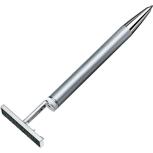 Stempelschreiber 3300M , silber, Metall, Kunststoff, Gummi, 15,00cm (Länge), Bild 4