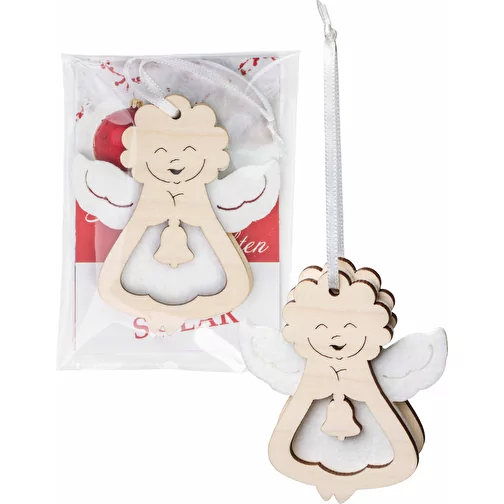 Pendentif en feutrine et en bois - Anges en sac promotionnel, Image 1
