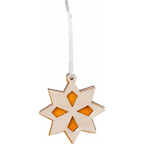Pendentif en feutrine et en bois - Étoile dans un sac promotionnel, Image 2