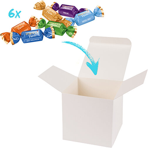 Color Merci Mini-Box - Weiss , Storck, weiss, Pappe, 5,50cm x 5,50cm x 5,50cm (Länge x Höhe x Breite), Bild 1