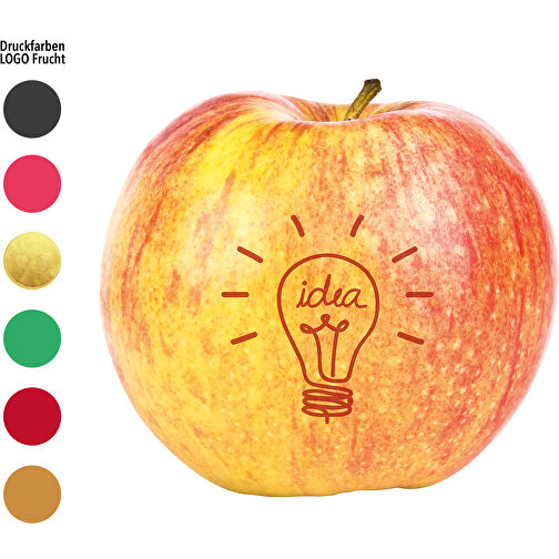 LogoFrucht Apfel 'Brainstorming' Rot , mehrfarbig, 7,50cm (Höhe), Bild 1