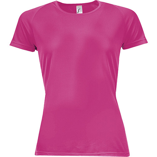 T-Shirt - Sporty Women , Sol´s, neon pink, Polyester, M, 64,00cm x 47,00cm (Länge x Breite), Bild 1