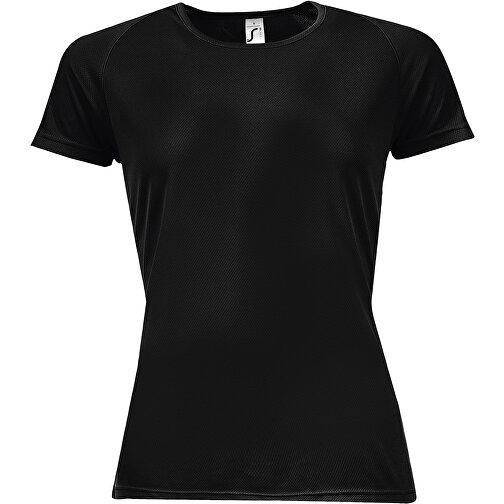 T-Shirt - Sporty Women , Sol´s, schwarz, Polyester, L, 66,00cm x 50,00cm (Länge x Breite), Bild 1