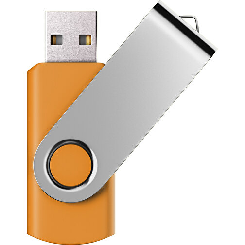 USB-Stick SWING Color 2.0 16 GB , Promo Effects MB , gelborange / silber MB , 16 GB , Kunststoff/ Aluminium MB , 5,70cm x 1,00cm x 1,90cm (Länge x Höhe x Breite), Bild 1