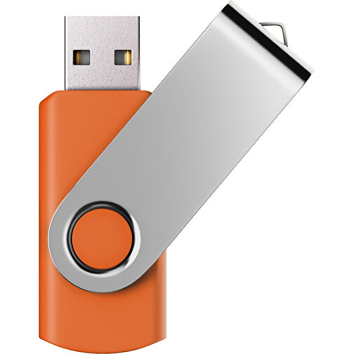 USB-Stick SWING Color 2.0 8 GB , Promo Effects MB , orange / silber MB , 8 GB , Kunststoff/ Aluminium MB , 5,70cm x 1,00cm x 1,90cm (Länge x Höhe x Breite), Bild 1