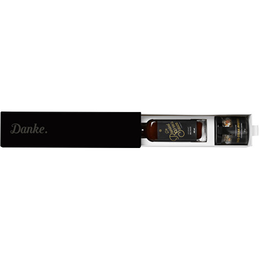 Dankebox 'Rheinland Barbecue' - Schwarz , schwarz, Papier, Pappe, Satin, 21,50cm x 5,50cm x 5,50cm (Länge x Höhe x Breite), Bild 1