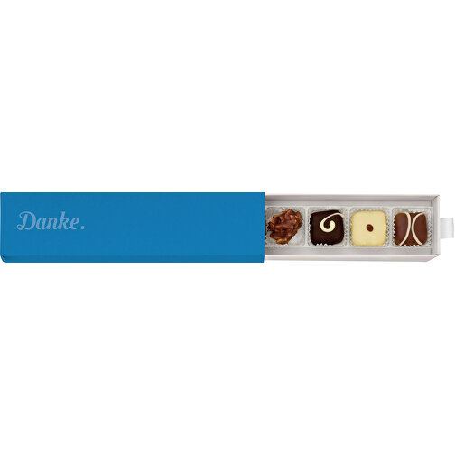 Scatola di ringraziamento 'Cioccolatini fatti a mano' - turchese, Immagine 1