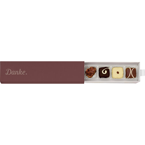Scatola di ringraziamento 'Cioccolatini fatti a mano' - rosa-rosso, Immagine 1
