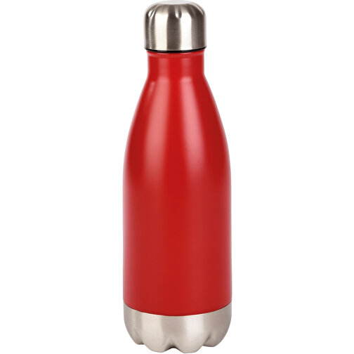 Trinkflasche PARKY , rot, silber, Edelstahl / Kunststoff, 22,50cm (Höhe), Bild 1