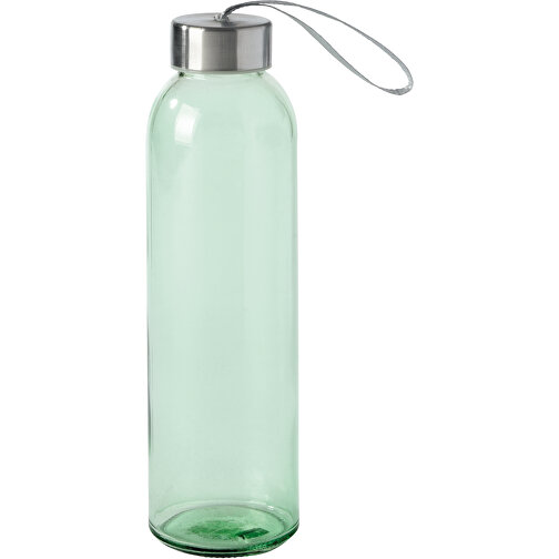 Glas-Trinkflasche TAKE SMART , grün, Glas / Edelstahl / Polyester / Kunststoff, 23,00cm (Höhe), Bild 1