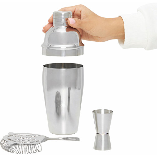 Edelstahl-Cocktailshaker-Set BARKEEPER , silber, Edelstahl, 22,00cm (Höhe), Bild 7