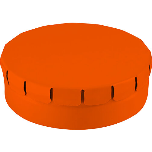 Runde Click-Blechdose 45 Mm , orange, Metall, 1,50cm (Länge), Bild 1