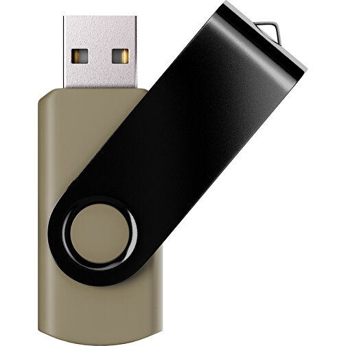 USB-Stick SWING Color 2.0 32 GB , Promo Effects MB , gold / schwarz MB , 32 GB , Kunststoff/ Aluminium MB , 5,70cm x 1,00cm x 1,90cm (Länge x Höhe x Breite), Bild 1
