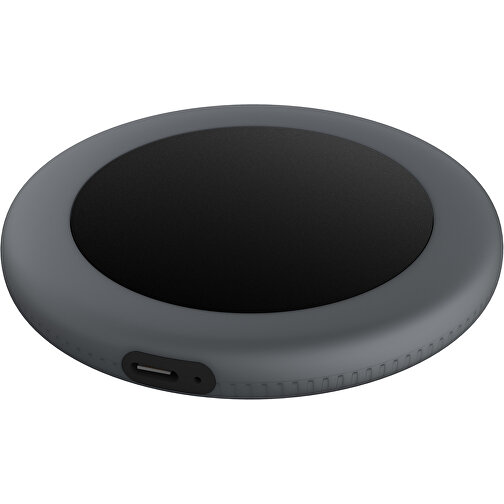 Wireless Charger REEVES-myMATOLA , Reeves, schwarz / dunkelgrau, Kunststoff, Silikon, 1,05cm (Höhe), Bild 1