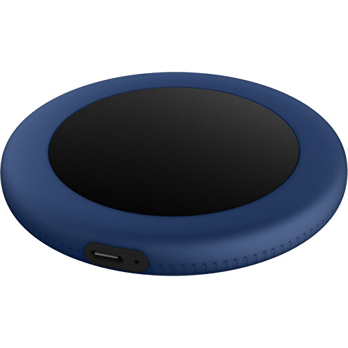 Wireless Charger REEVES-myMATOLA , Reeves, schwarz / dunkelblau, Kunststoff, Silikon, 1,05cm (Höhe), Bild 1