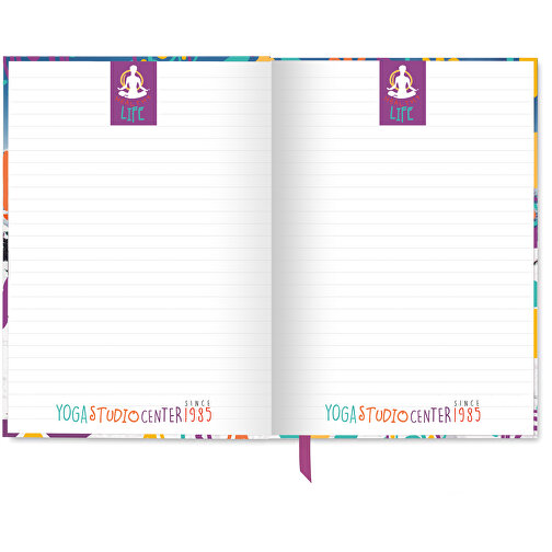 DIN A5 Full Color Notizbuch Recycelt , weiß, Recyceltes Papier, 15,40cm x 21,60cm (Länge x Breite), Bild 2