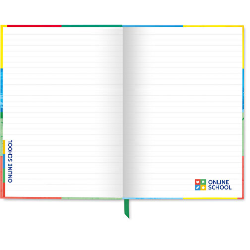 DIN A5 Full Color Notizbuch Recycelt , weiß, Recyceltes Papier, 15,40cm x 21,60cm (Länge x Breite), Bild 4