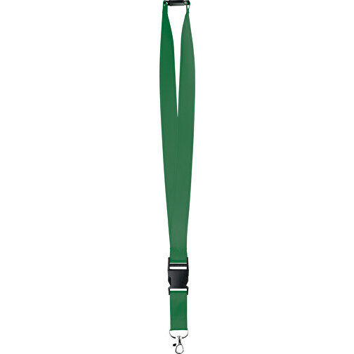25 Mm Satin Sicherheits Lanyard , grün, Satin, 92,00cm x 2,50cm (Länge x Breite), Bild 1