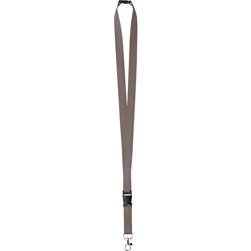 15 Mm Satin Sicherheits Lanyard , zartbitter, Satin, 92,00cm x 1,50cm (Länge x Breite), Bild 1