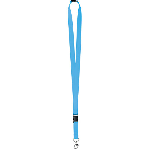 15 Mm Satin Sicherheits Lanyard , karibikblau, Satin, 92,00cm x 1,50cm (Länge x Breite), Bild 1