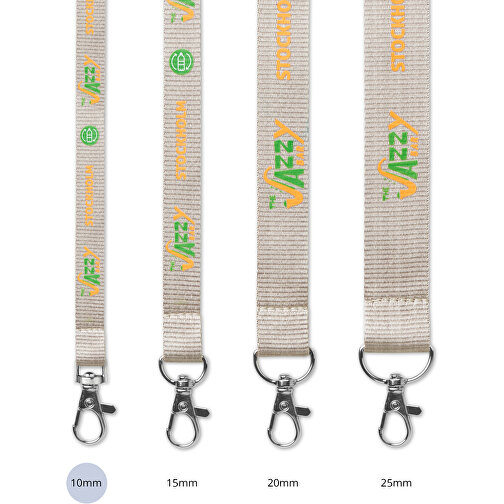 10 mm lanyard med 2 metalkarabinhager, Billede 2