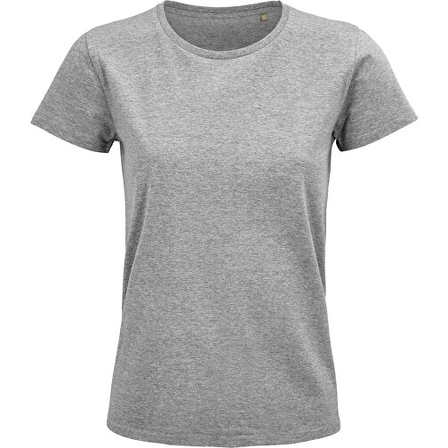 T-Shirt - Pioneer Women , Sol´s, graue melange, Organische Baumwolle, S, 61,00cm x 41,00cm (Länge x Breite), Bild 1