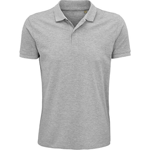 Polo Shirt - Planet Men , Sol´s, graue heide, Organische Baumwolle, XL, 76,00cm x 58,00cm (Länge x Breite), Bild 1