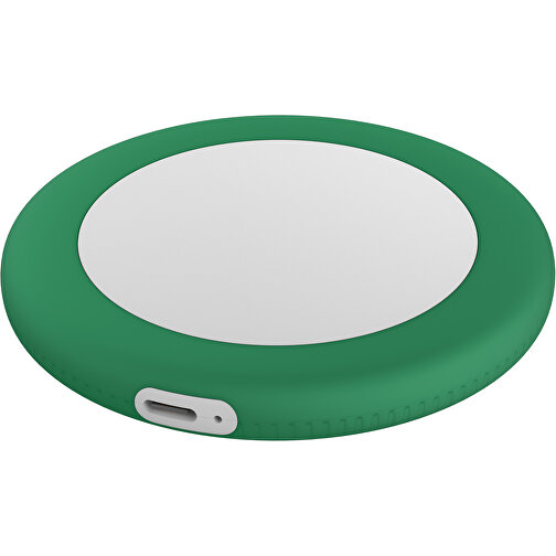 Wireless Charger REEVES-myMATOLA , Reeves, weiss / grün, Kunststoff, Silikon, 1,05cm (Höhe), Bild 1