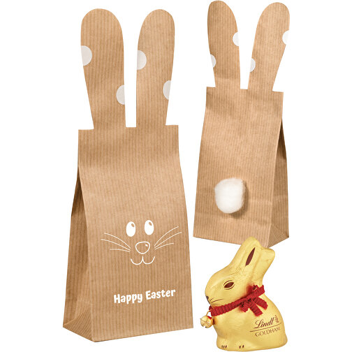 Bunny Bag Lindt Bunny , Lindt, beige, Papier, 4,00cm x 20,00cm x 7,00cm (Länge x Höhe x Breite), Bild 1
