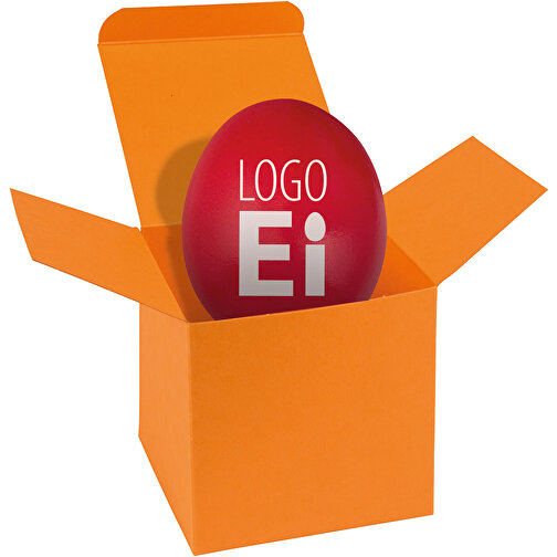 ColorBox LogoEi - Orange - Rot , rot, Pappe, 5,50cm x 5,50cm x 5,50cm (Länge x Höhe x Breite), Bild 1