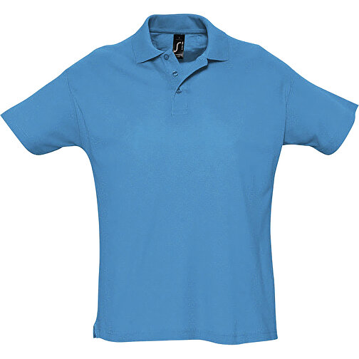 Polo Shirt - Summer Ii , Sol´s, aqua, Baumwolle, M, 72,00cm x 53,00cm (Länge x Breite), Bild 1