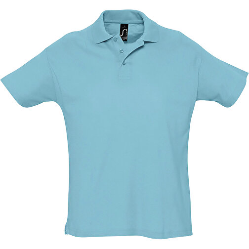 Polo Shirt - Summer Ii , Sol´s, atoll blau, Baumwolle, XS, 68,00cm x 47,00cm (Länge x Breite), Bild 1