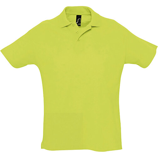 Polo Shirt - Summer Ii , Sol´s, apfelgrün, Baumwolle, S, 70,00cm x 50,00cm (Länge x Breite), Bild 1