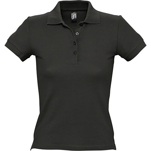 Polo Shirt - People , Sol´s, schwarz, Baumwolle, XL, 67,00cm x 52,00cm (Länge x Breite), Bild 1