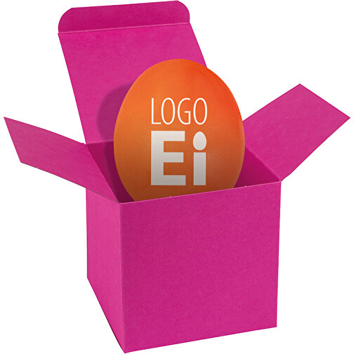 ColorBox LogoEi - Pink - Orange , orange, Pappe, 5,50cm x 5,50cm x 5,50cm (Länge x Höhe x Breite), Bild 1