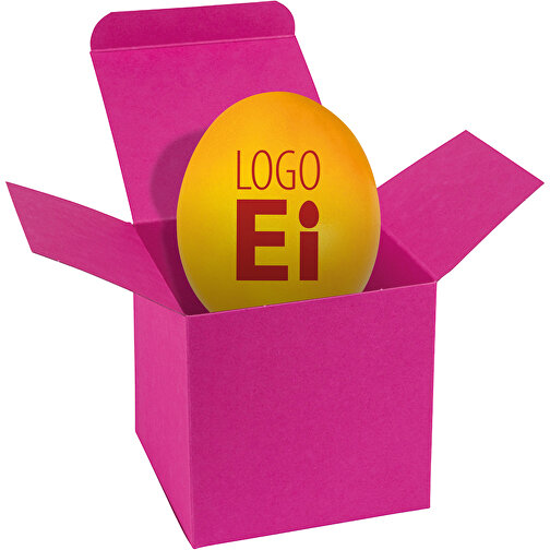 ColorBox LogoEi - Pink - Gelb , gelb, Pappe, 5,50cm x 5,50cm x 5,50cm (Länge x Höhe x Breite), Bild 1