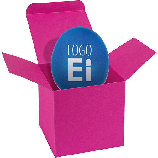 ColorBox LogoEi - Pink - Blau , blau, Pappe, 5,50cm x 5,50cm x 5,50cm (Länge x Höhe x Breite), Bild 1