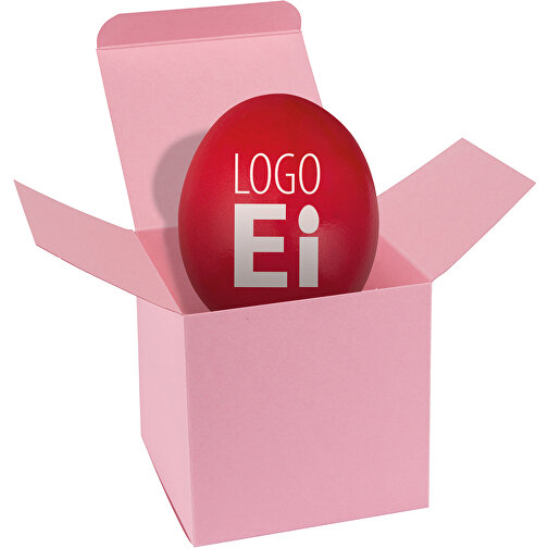 ColorBox LogoEi - Rosa - Rot , rot, Pappe, 5,50cm x 5,50cm x 5,50cm (Länge x Höhe x Breite), Bild 1