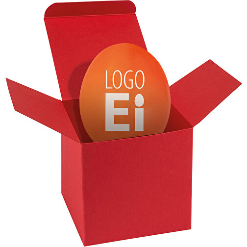 ColorBox LogoEi - Rot - Orange , orange, Pappe, 5,50cm x 5,50cm x 5,50cm (Länge x Höhe x Breite), Bild 1